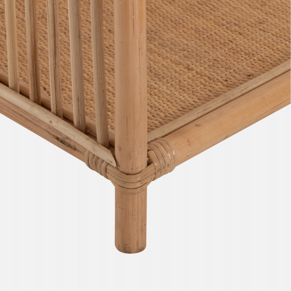 Βιβλιοθήκη από ραττάν σε φυσικό χρώμα 80x40x182