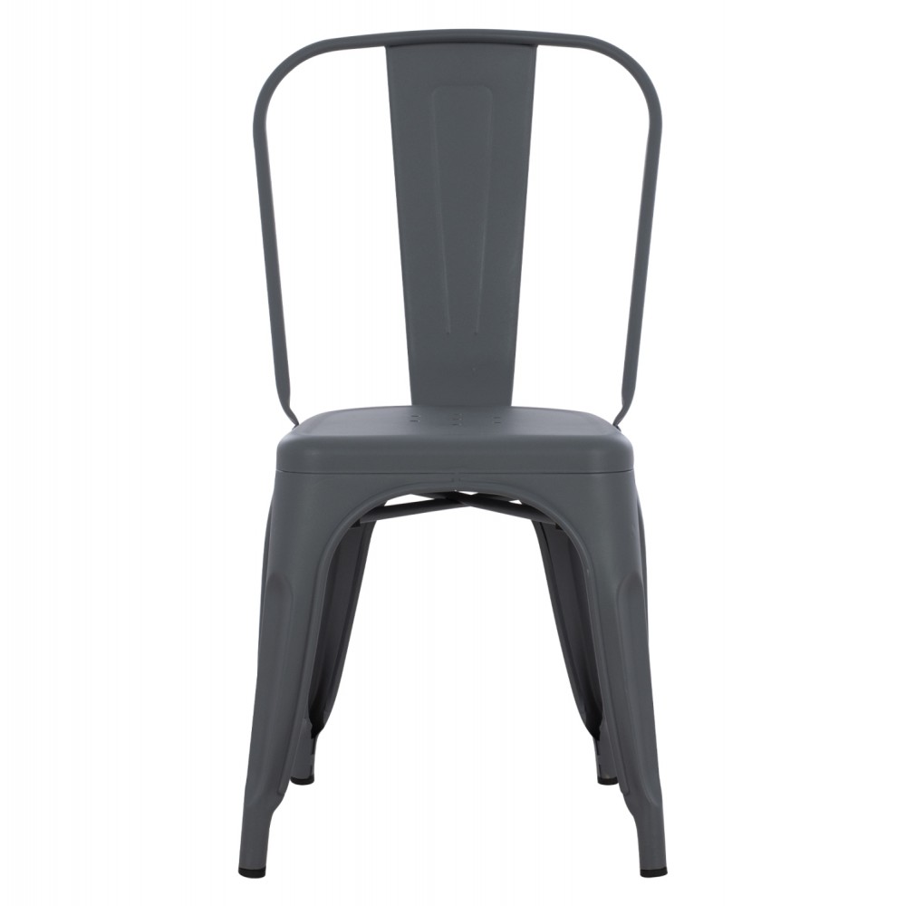 Καρέκλα "MELITA" μεταλλική σε χρώμα γκρί 43x50x82