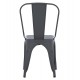 Καρέκλα "MELITA" μεταλλική σε χρώμα γκρί 43x50x82