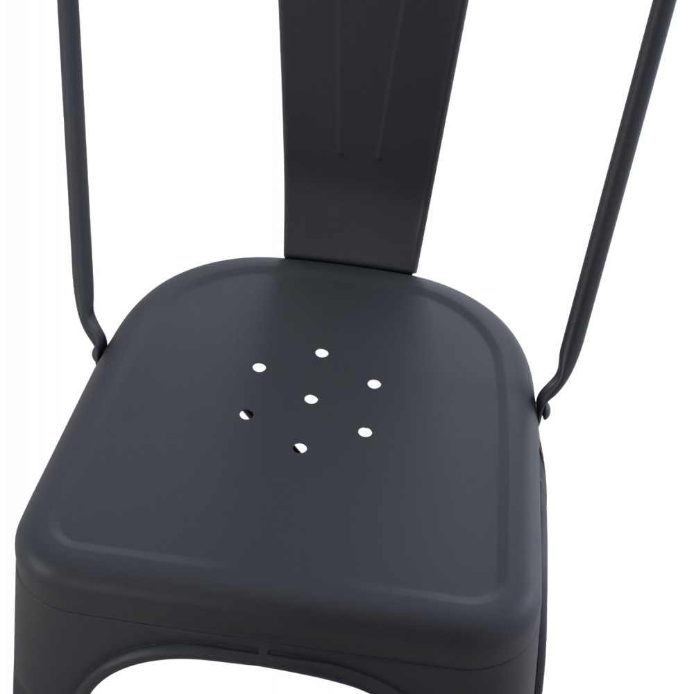 Καρέκλα "MELITA" μεταλλική σε χρώμα γκρί 43x50x82