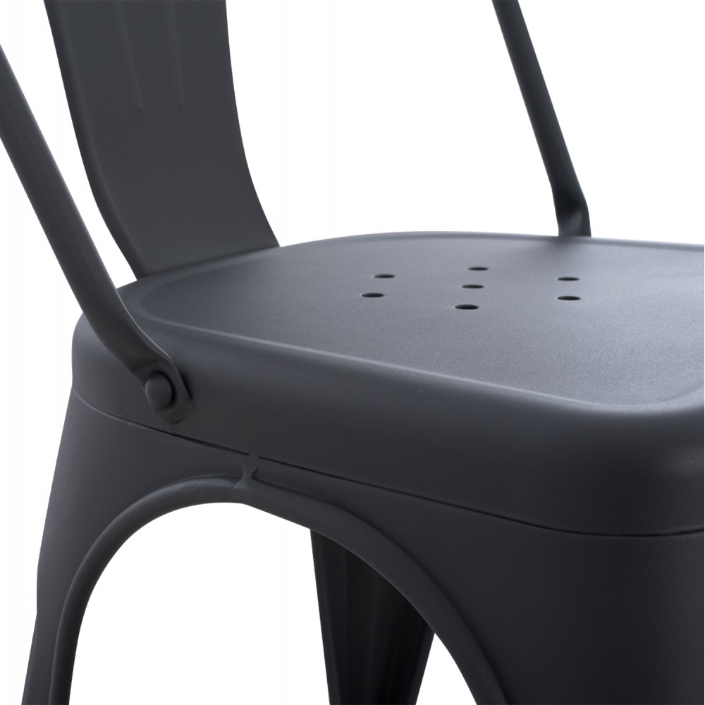 Καρέκλα "MELITA" μεταλλική σε χρώμα γκρί 43x50x82