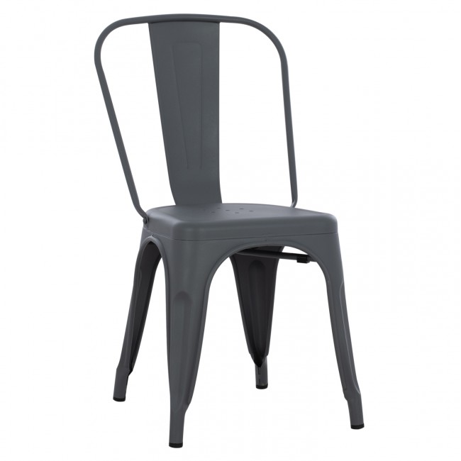 Καρέκλα "MELITA" μεταλλική σε χρώμα γκρί 43x50x82