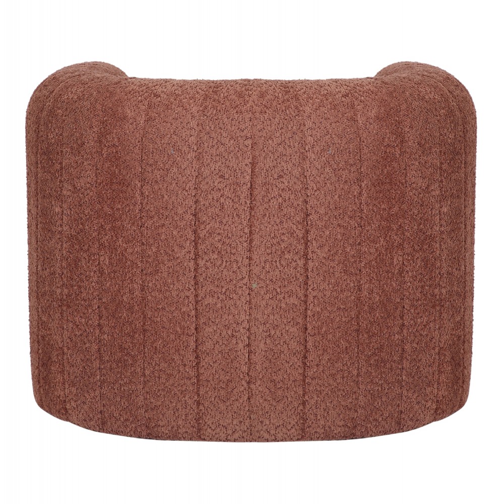 Πολυθρόνα "RIKER" από ύφασμα/μέταλλο σε κεραμιδί χρώμα 92x74x69