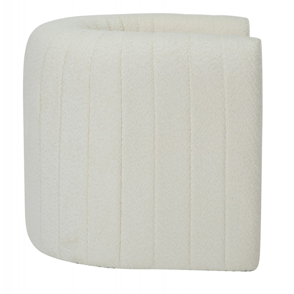 Πολυθρόνα "RIKER" από ύφασμα/μέταλλο σε λευκό χρώμα 92x74x69