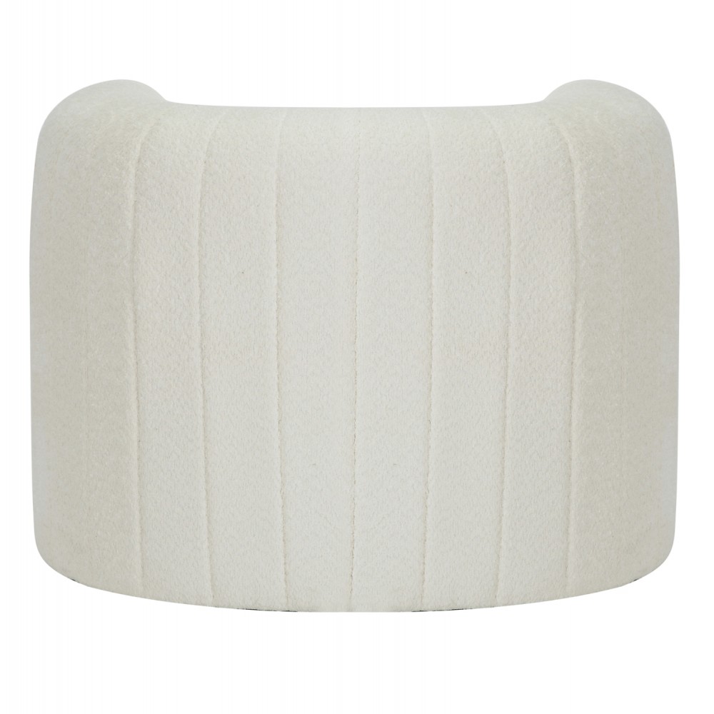 Πολυθρόνα "RIKER" από ύφασμα/μέταλλο σε λευκό χρώμα 92x74x69