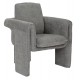 Πολυθρόνα "CRUSHER" από ύφασμα/μέταλλο σε χρώμα γκρί 82x78x87