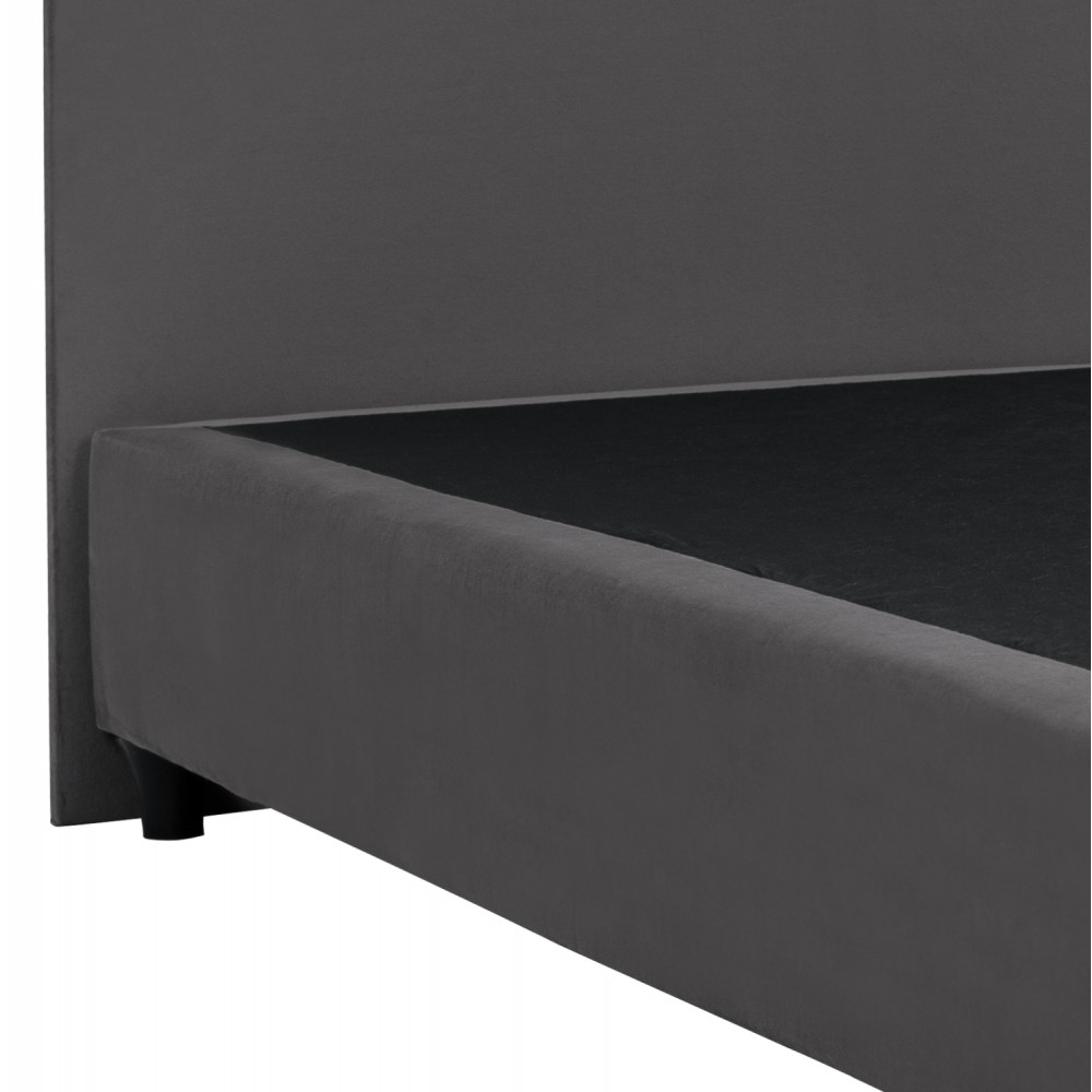 Κρεβάτι "DOLORES" από βελούδο σε χρώμα γκρι 120x200