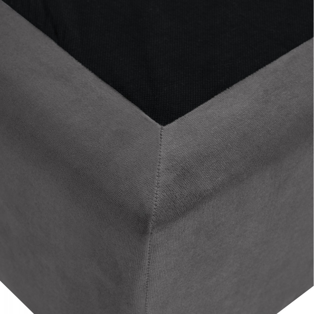 Κρεβάτι "DOLORES" από βελούδο σε χρώμα γκρι 120x200