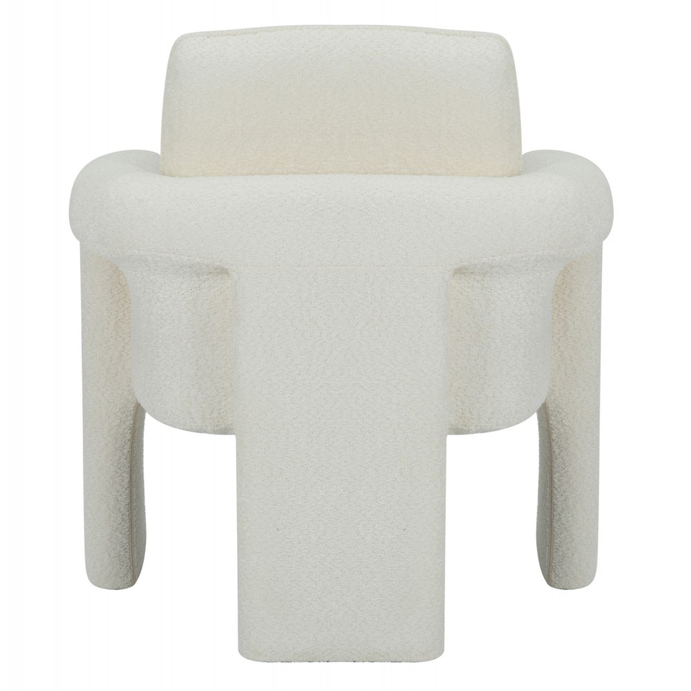 Πολυθρόνα "CRUSHER" από ύφασμα/μέταλλο σε χρώμα λευκό 82x78x87