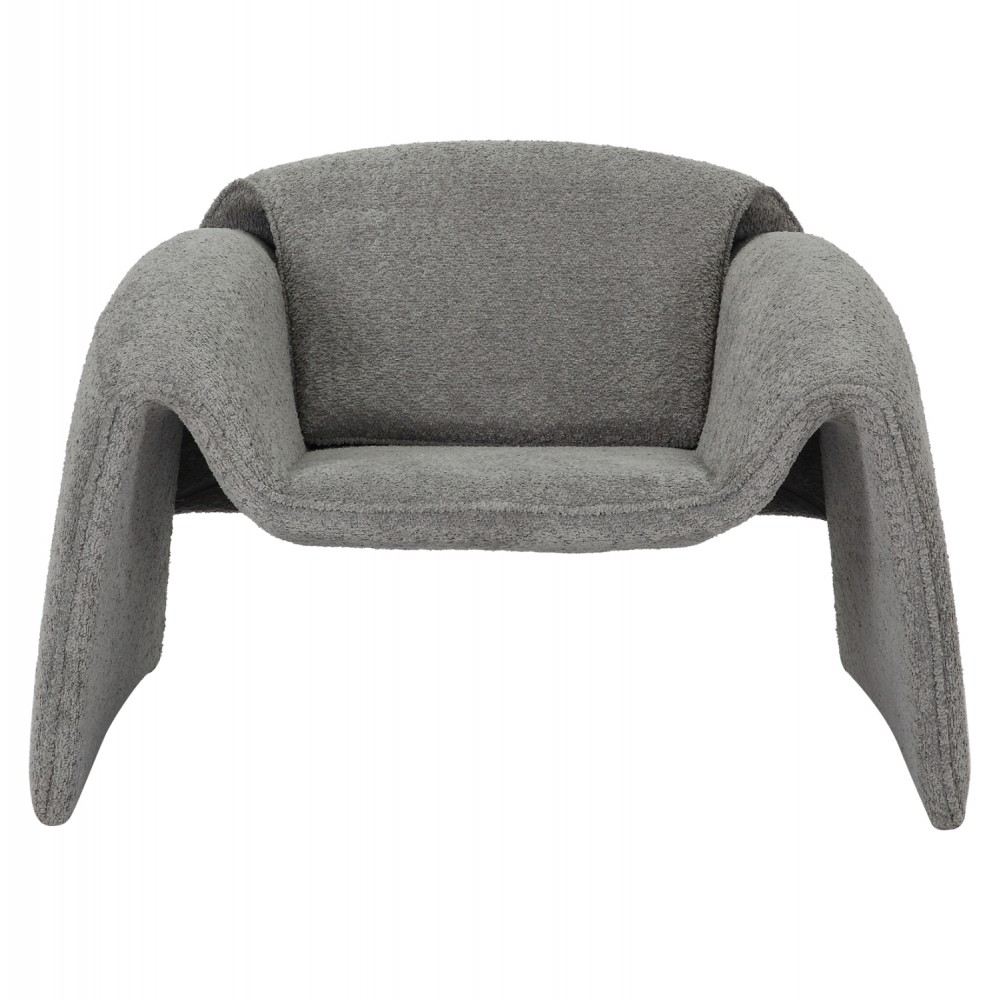 Πολυθρόνα "LAFORGE" από ύφασμα/μέταλλο σε χρώμα γκρί 100x83x66