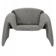 Πολυθρόνα "LAFORGE" από ύφασμα/μέταλλο σε χρώμα γκρί 100x83x66