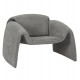 Πολυθρόνα "LAFORGE" από ύφασμα/μέταλλο σε χρώμα γκρί 100x83x66