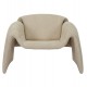 Πολυθρόνα "LAFORGE" από ύφασμα/μέταλλο σε χρώμα μπέζ 100x83x66