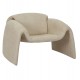 Πολυθρόνα "LAFORGE" από ύφασμα/μέταλλο σε χρώμα μπέζ 100x83x66