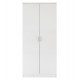 Ντουλάπα δίφυλλη "JENNA" σε χρώμα λευκό 80x43x181