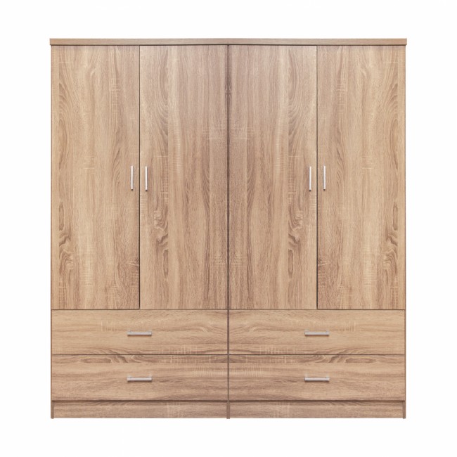 Ντουλάπα τετράφυλλη σε χρώμα σονόμα 160X42X181