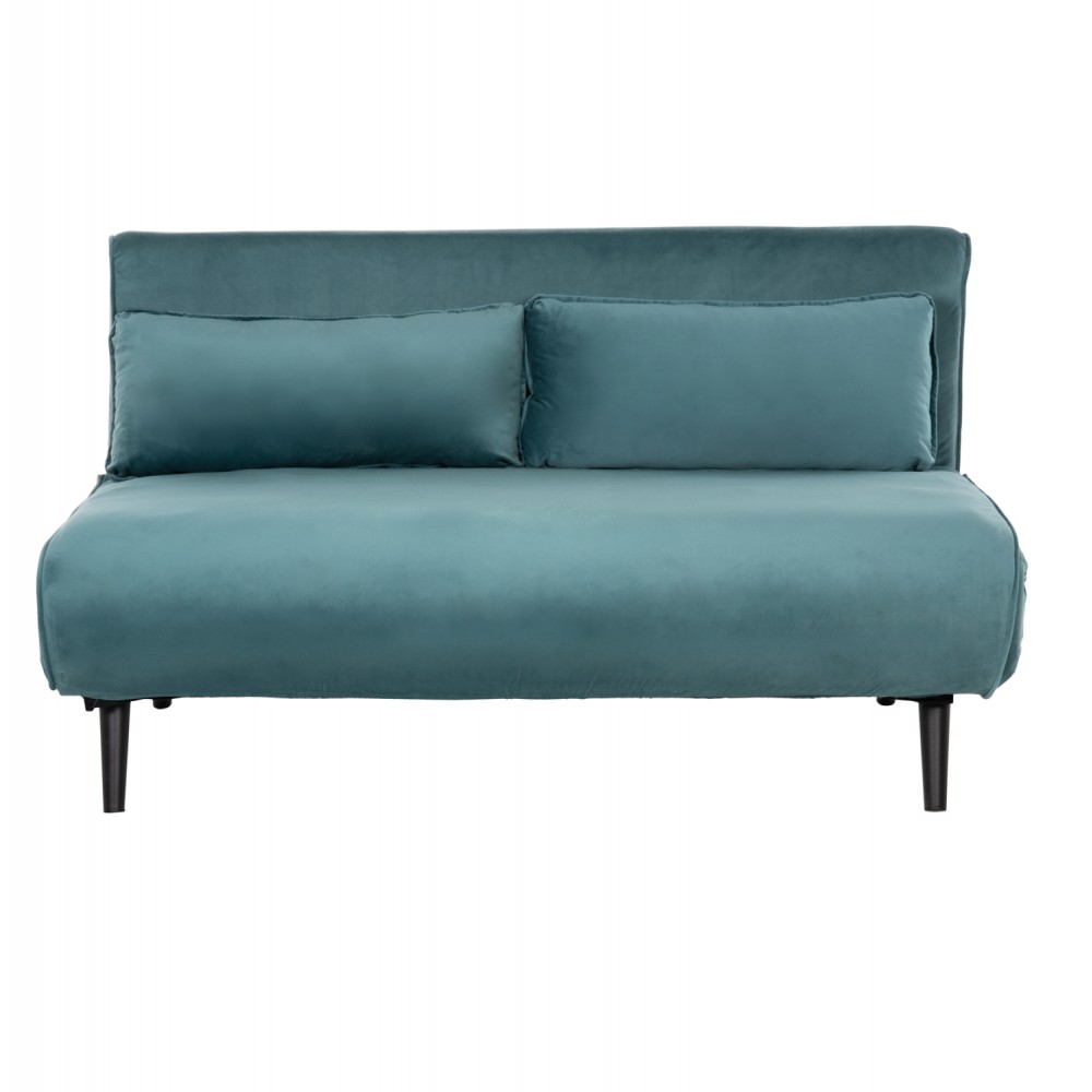 Καναπές κρεβάτι "ASMA" από βελούδο σε χρώμα μέντας 140x75x89