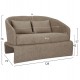 Καναπές "BEVY2" διθέσιος από ύφασμα/μέταλλο σε χρώμα μπέζ 128x72x74
