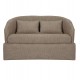 Καναπές "BEVY2" διθέσιος από ύφασμα/μέταλλο σε χρώμα μπέζ 128x72x74