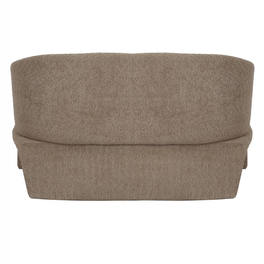 Καναπές "BEVY2" διθέσιος από ύφασμα/μέταλλο σε χρώμα μπέζ 128x72x74