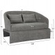 Καναπές "BEVY2" διθέσιος από ύφασμα/μέταλλο σε χρώμα γκρί 128x72x74