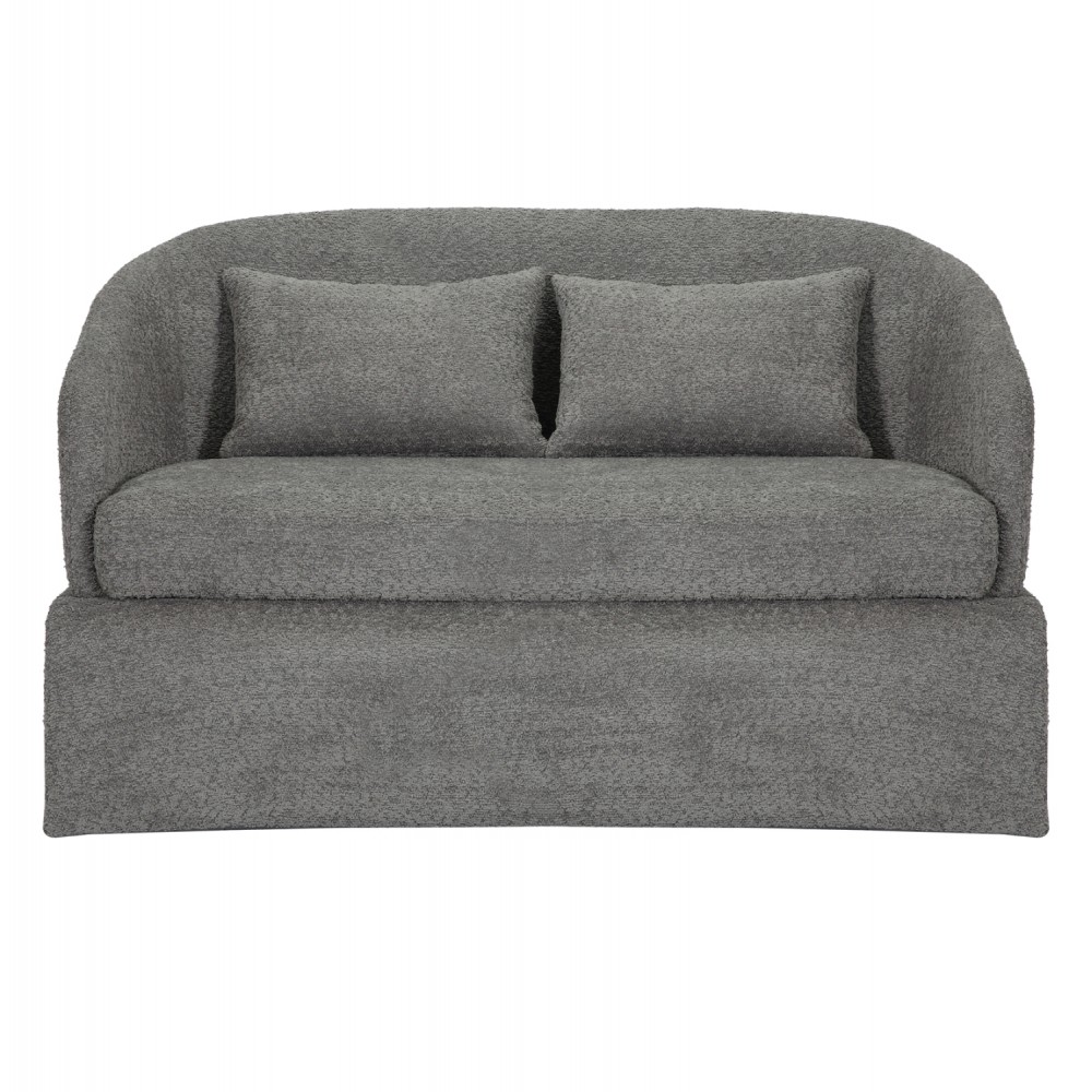 Καναπές "BEVY2" διθέσιος από ύφασμα/μέταλλο σε χρώμα γκρί 128x72x74