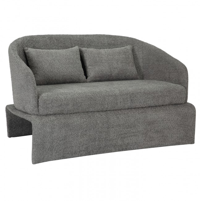 Καναπές "BEVY2" διθέσιος από ύφασμα/μέταλλο σε χρώμα γκρί 128x72x74