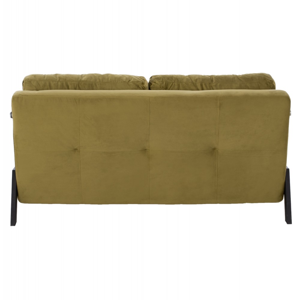 Καναπές κρεβάτι από βελούδο σε χρώμα λαδί 150x87x79
