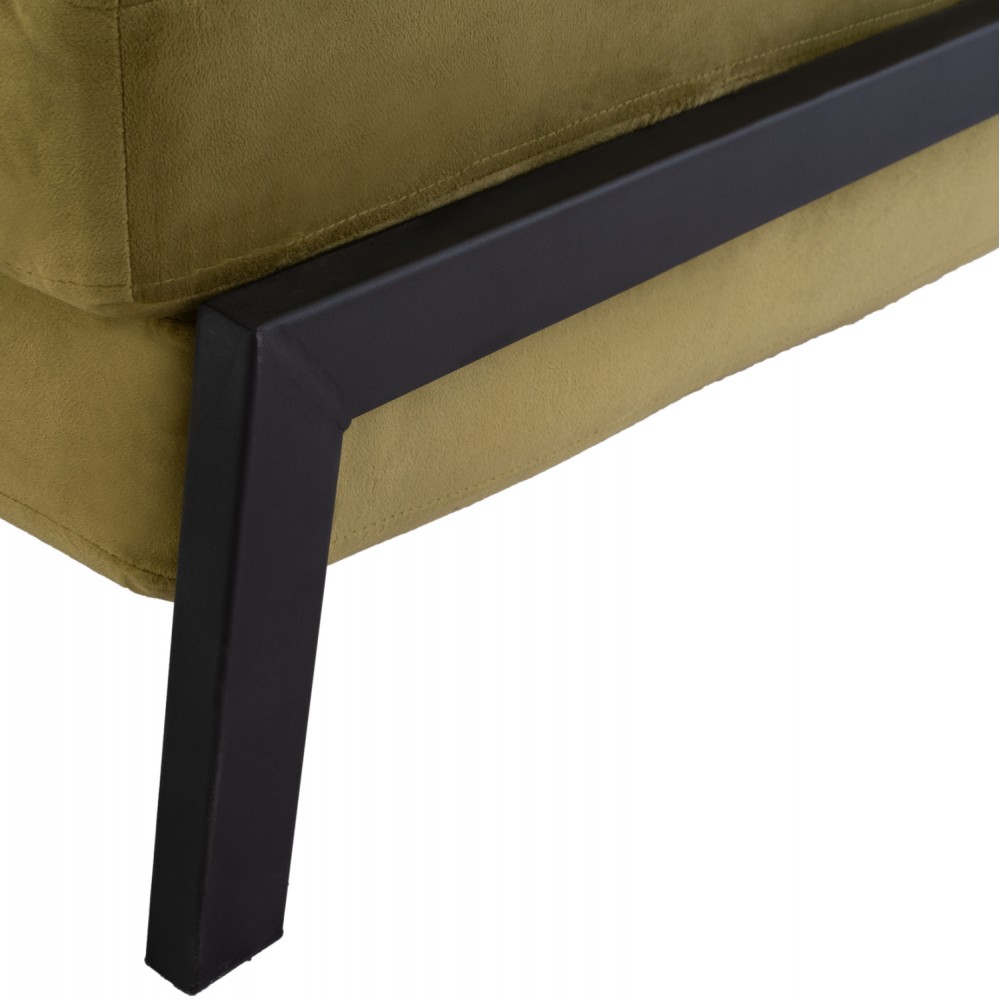 Καναπές κρεβάτι από βελούδο σε χρώμα λαδί 150x87x79