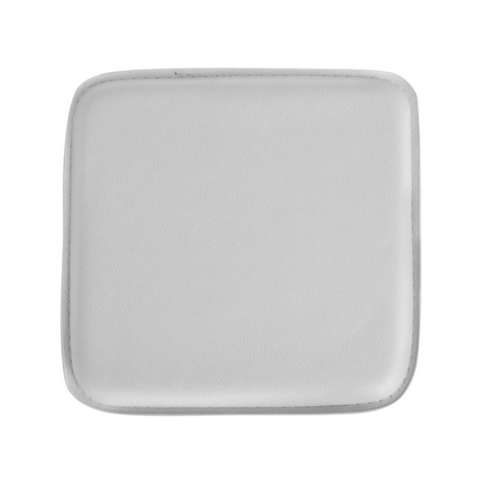 Κάθισμα για σκαμπό "MELITA" από τεχνόδερμα σε λευκό χρώμα 27,5Χ27,5