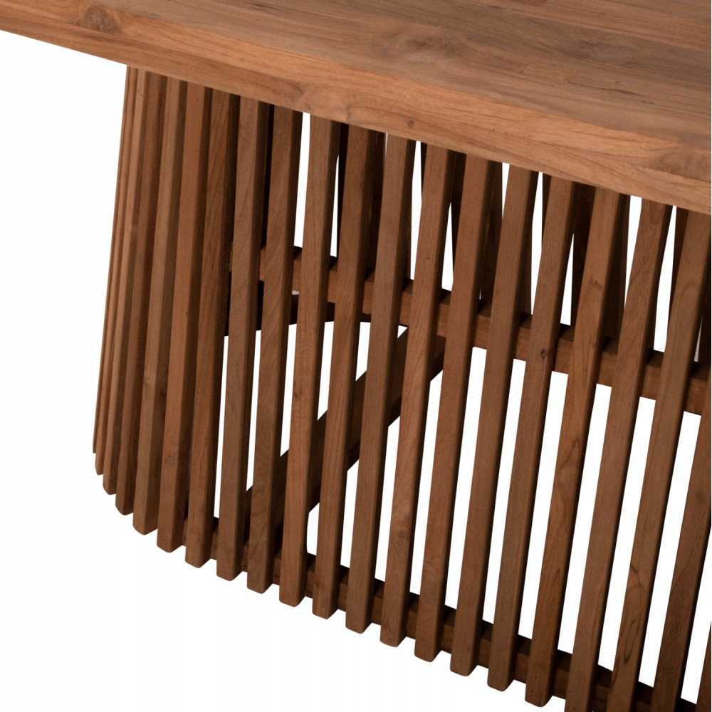 Τραπέζι τραπεζαρίας "REMIK" από ξύλο σε χρώμα φυσικό 100x200x75,5