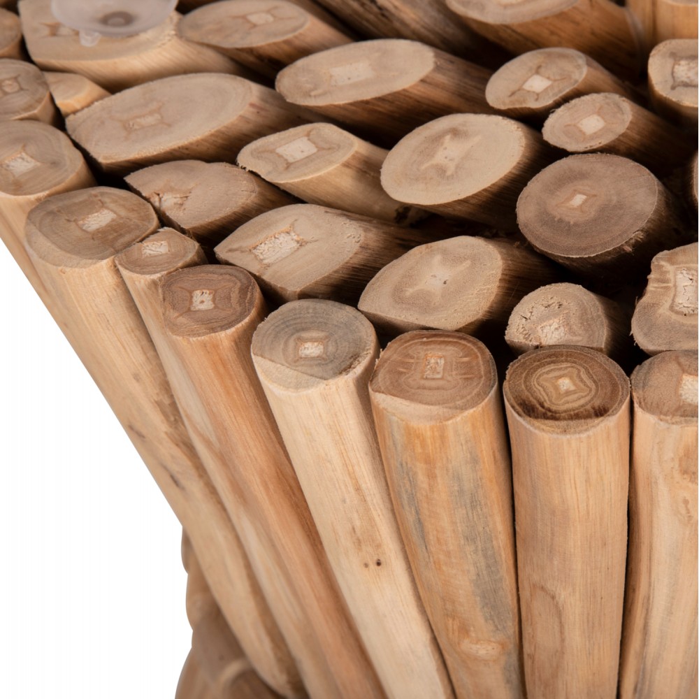 Τραπέζι βοηθητικό "COOTER" από ξύλο σε χρώμα φυσικό Φ37x50