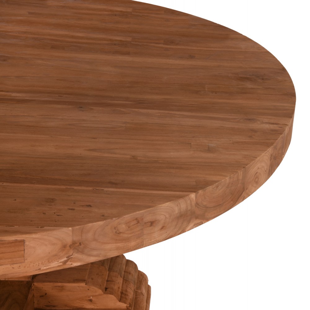 Τραπέζι "PROVENCE" από ξύλο σε χρώμα φυσικό Φ180x76