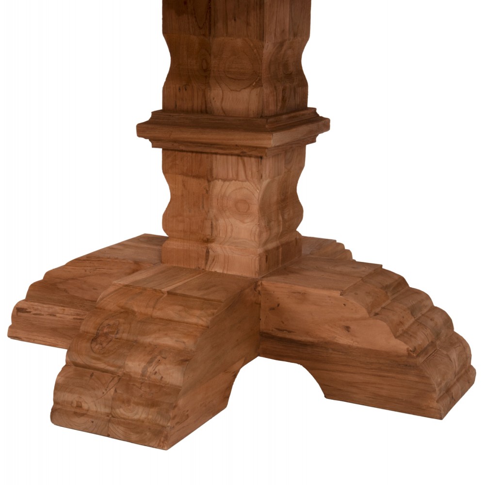 Τραπέζι "PROVENCE" από ξύλο σε χρώμα φυσικό Φ180x76