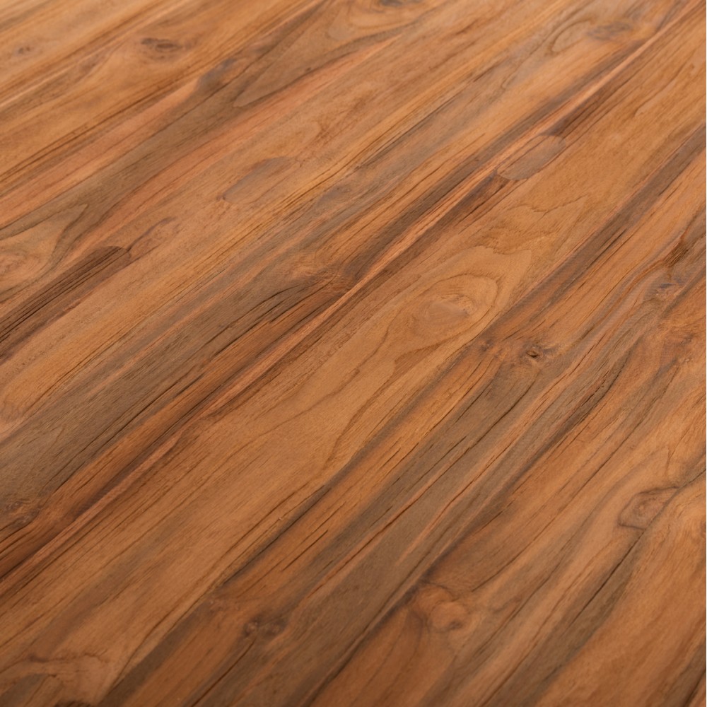 Τραπέζι τραπεζαρίας από ξύλο/μέταλλο σε χρώμα φυσικό/μαύρο Φ150x78