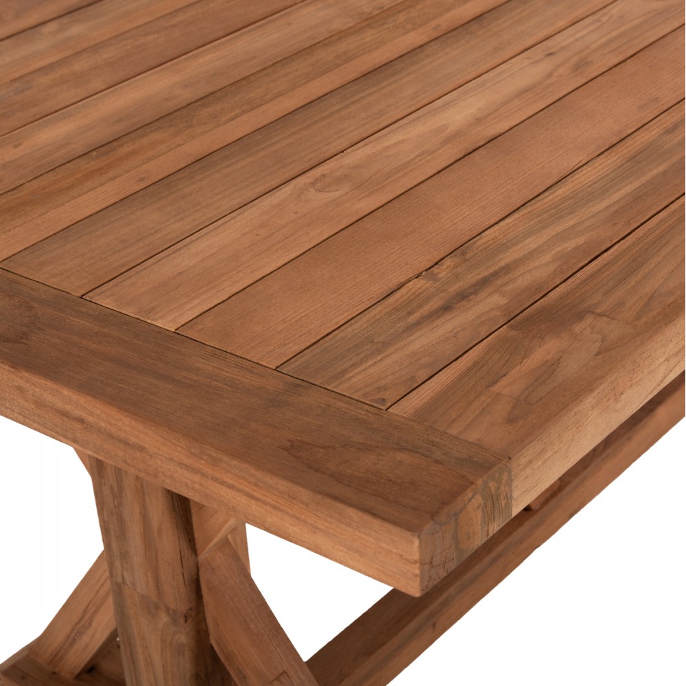 Τραπέζι τραπεζαρίας "KRONOS" από ξύλο σε χρώμα φυσικό 240x100x75