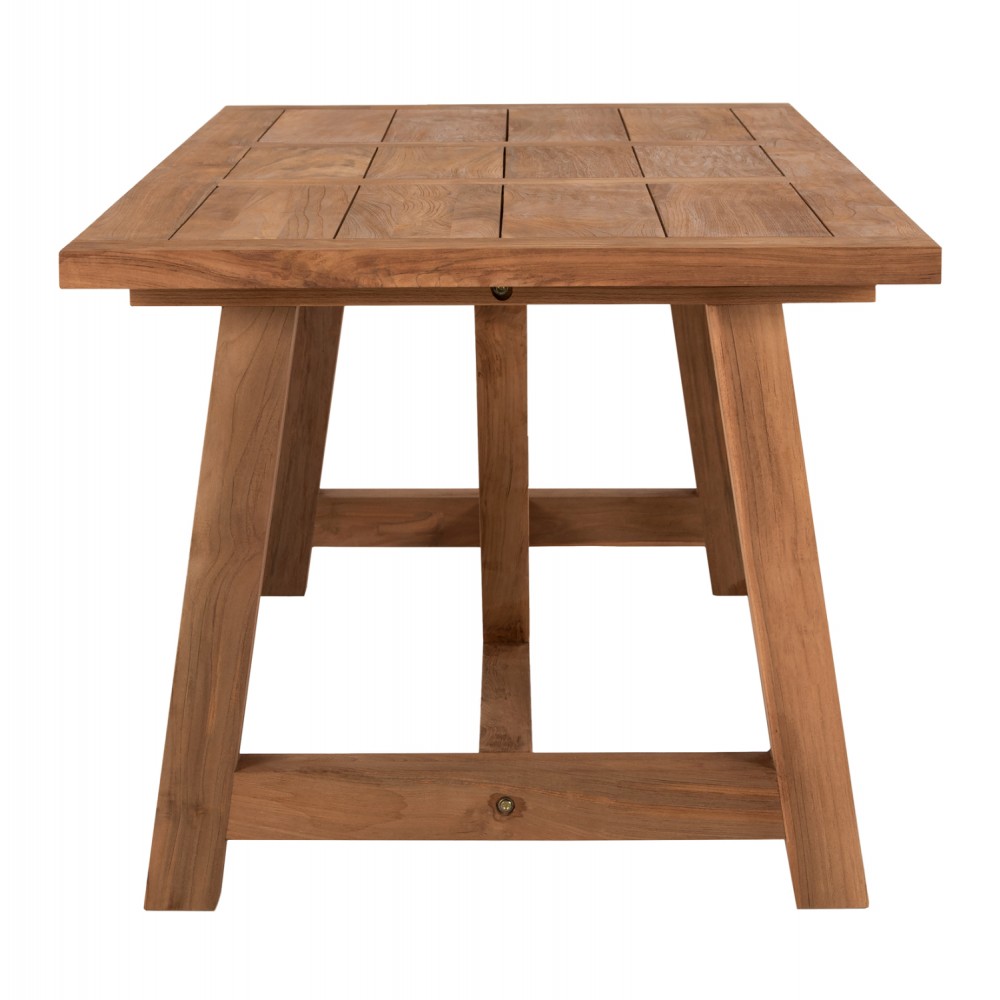 Τραπέζι τραπεζαρίας "PLUTON" από ξύλο σε χρώμα φυσικό 200x90x75