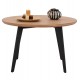 Τραπέζι τραπεζαρίας από mdf/μέταλλο σε χρώμα φυσικό/μαύρο Φ120x75