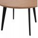 Τραπέζι τραπεζαρίας από mdf/μέταλλο σε χρώμα φυσικό/μαύρο Φ120x75
