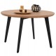 Τραπέζι τραπεζαρίας από mdf/μέταλλο σε χρώμα φυσικό/μαύρο Φ120x75