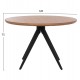 Τραπέζι τραπεζαρίας από mdf/μέταλλο σε χρώμα φυσικό/μαύρο Φ120x75