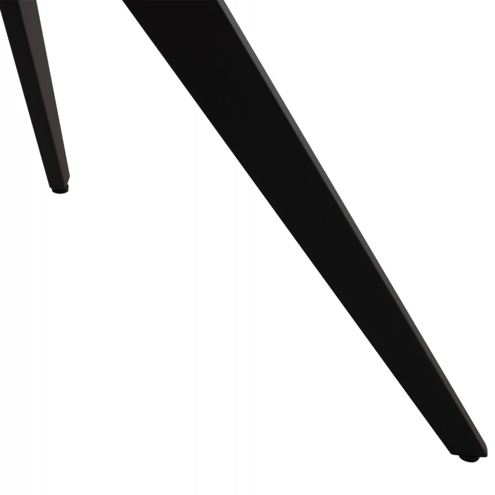 Τραπέζι τραπεζαρίας από mdf/μέταλλο σε χρώμα φυσικό/μαύρο Φ120x75