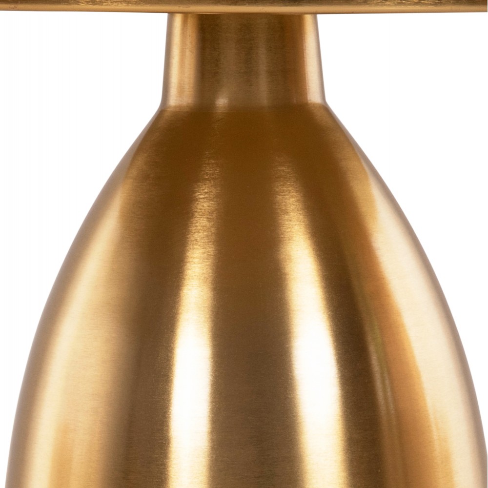 Τραπέζια βοηθητικά "DEANNA" από μέταλλο σε χρώμα μαύρο/χρύσο Φ50,5x53