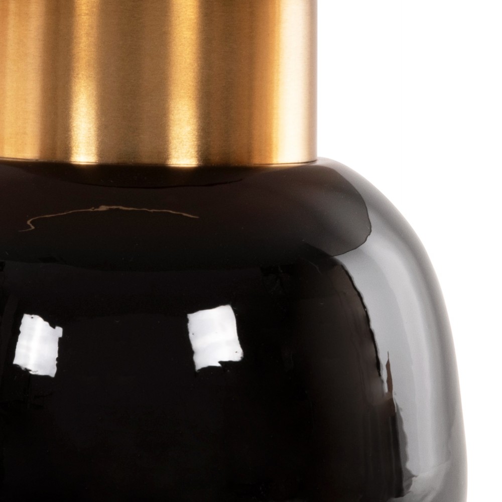 Τραπέζια βοηθητικά "FRYN" από μέταλλο/γυαλί σε χρώμα καφέ/χρύσο Φ60x46,5