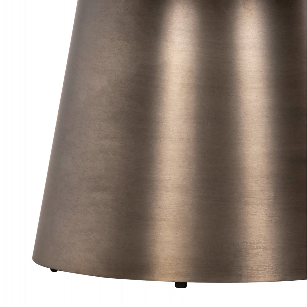 Τραπέζια σαλονιού "NICKELY" από μέταλλο σε χρώμα ασημί ματ Φ80x41