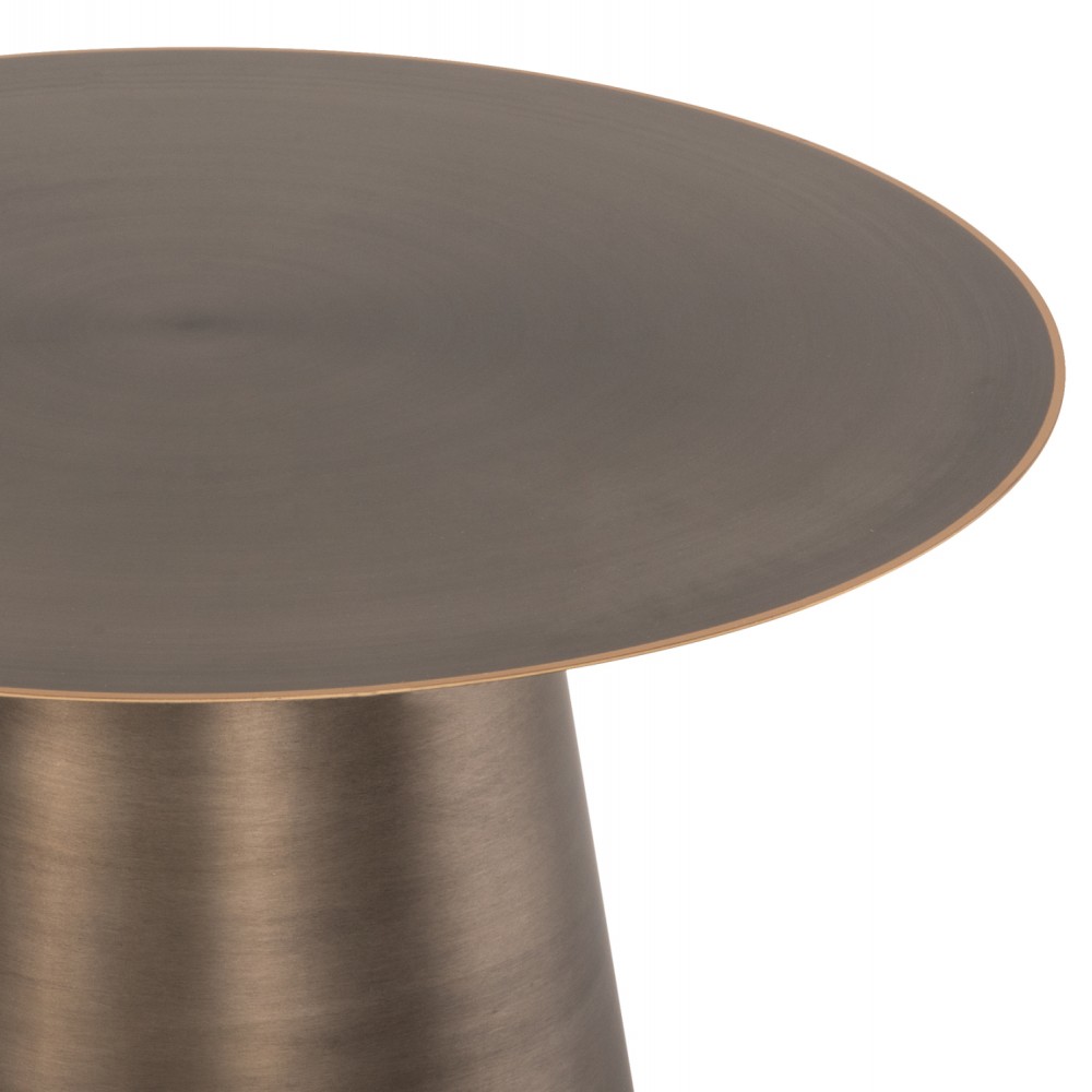 Τραπέζια σαλονιού "NICKELY" από μέταλλο σε χρώμα ασημί ματ Φ80x41