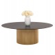 Τραπέζι σαλονιού "CLAD" από μέταλλο σε χρώμα χρυσό/μαύρο Φ110x38