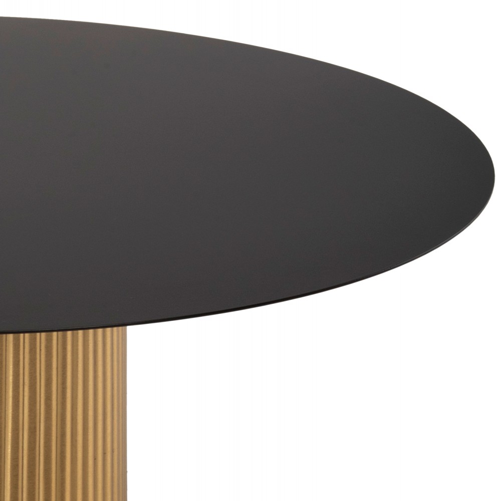 Τραπέζι σαλονιού "CLAD" από μέταλλο σε χρώμα χρυσό/μαύρο Φ80x32