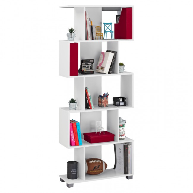 Βιβλιοθήκη σε χρώμα λευκό 70x25x177