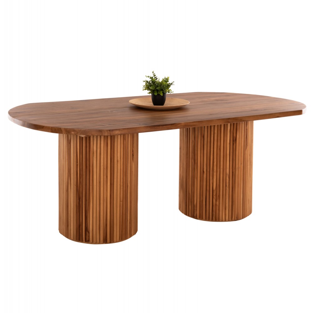 Τραπέζι τραπεζαρίας "DREMA" από ξύλο σε χρώμα φυσικό 200Χ110Χ85